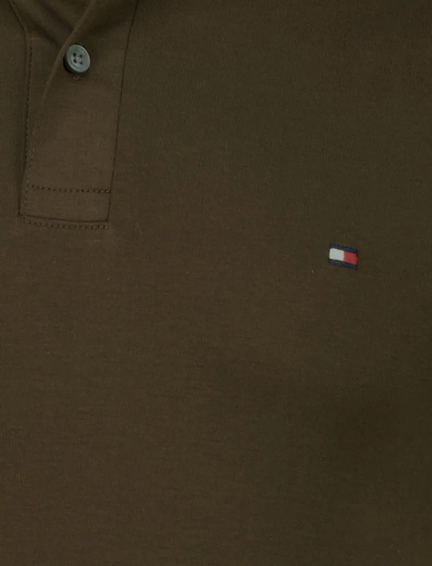 Bruin poloshirt Tommy Hilfiger Regular Fit effen