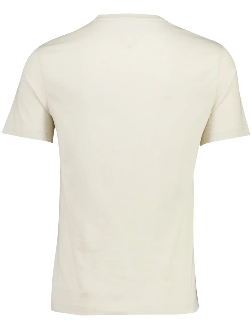 Tommy Hilfiger regular fit t-shirt beige met logo