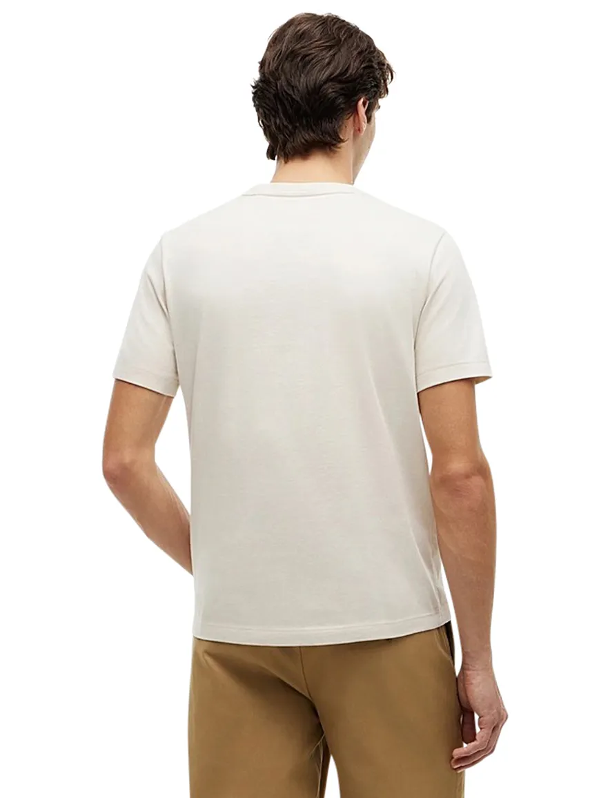 Tommy Hilfiger regular fit t-shirt beige met logo