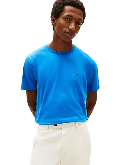 Tommy Hilfiger blauw t-shirt Tommy Hilfiger ronde hals 100% katoen