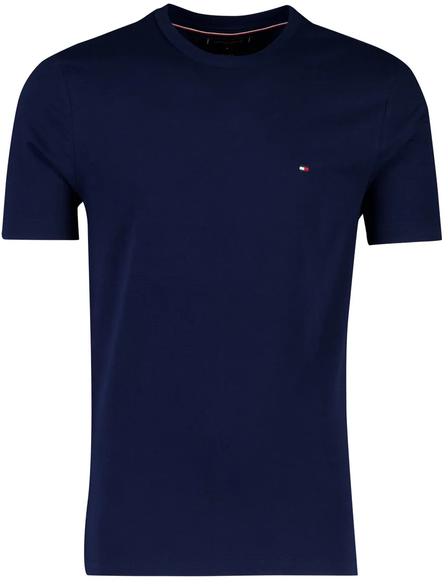 Ronde hals shirt tommy hilfiger donkerblauw