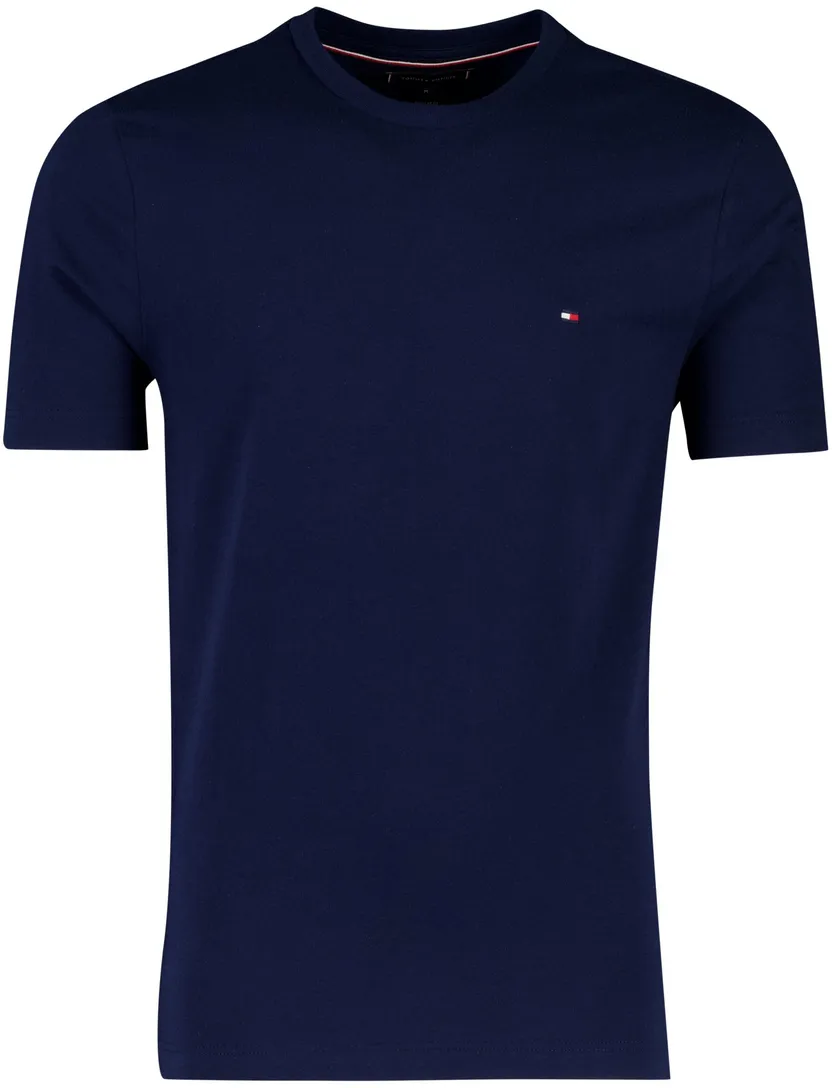 T-shirt ronde hals donkerblauw regular fit tommy hilfiger
