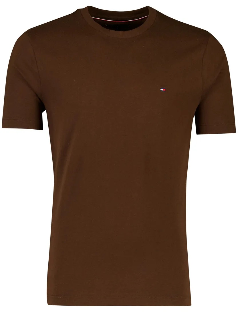 T-shirt bruin ronde hals tommy hilfiger