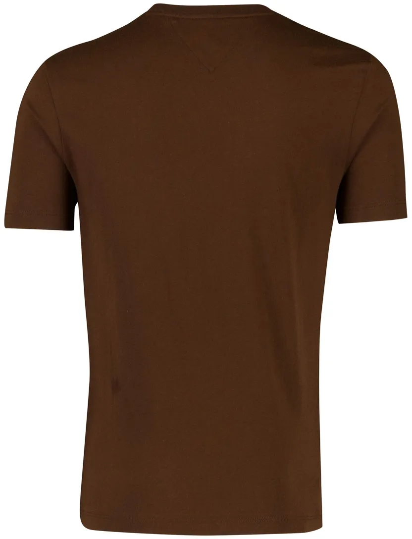 T-shirt bruin ronde hals tommy hilfiger