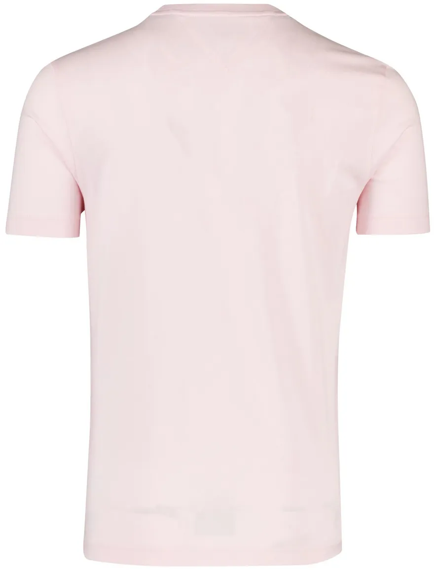 Ronde hals t-shirt tommy hilfiger roze