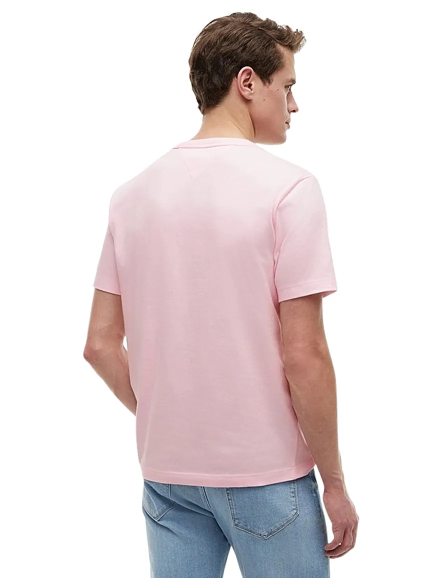 Ronde hals t-shirt tommy hilfiger roze