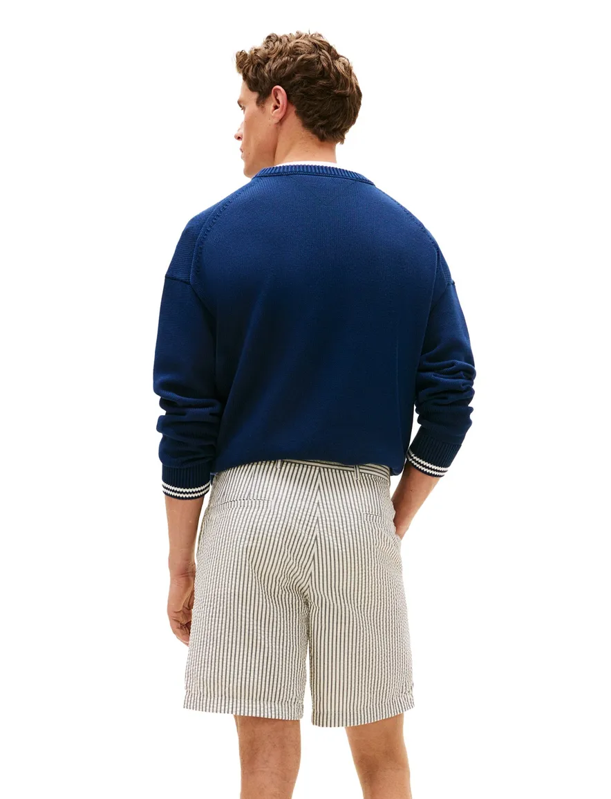 Creme navy bermuda gestreept Tommy Hilfiger chino