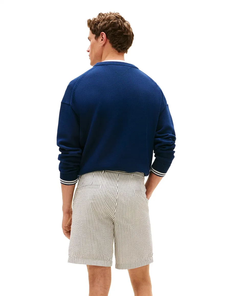 Creme navy bermuda gestreept Tommy Hilfiger chino