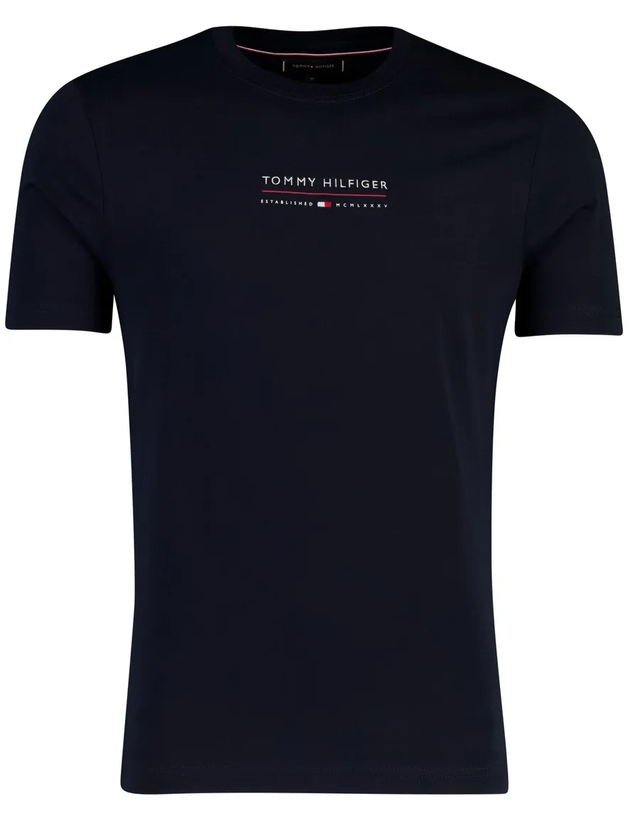 donkerblauw t-shirt Tommy Hilfiger ronde hals