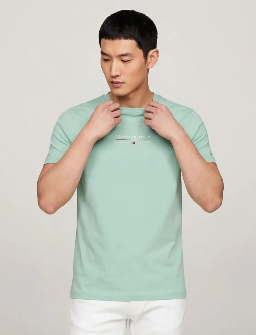 groene t-shirt Tommy Hilfiger normale fit