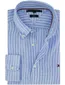 overhemd gestreept blauw Tommy Hilfiger linnen button-down collar