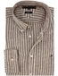 Tommy Hilfiger linnen shirt bruin witte streep Regular Fit