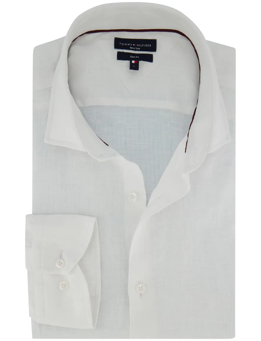 Tommy Hilfiger overhemd wit linnen