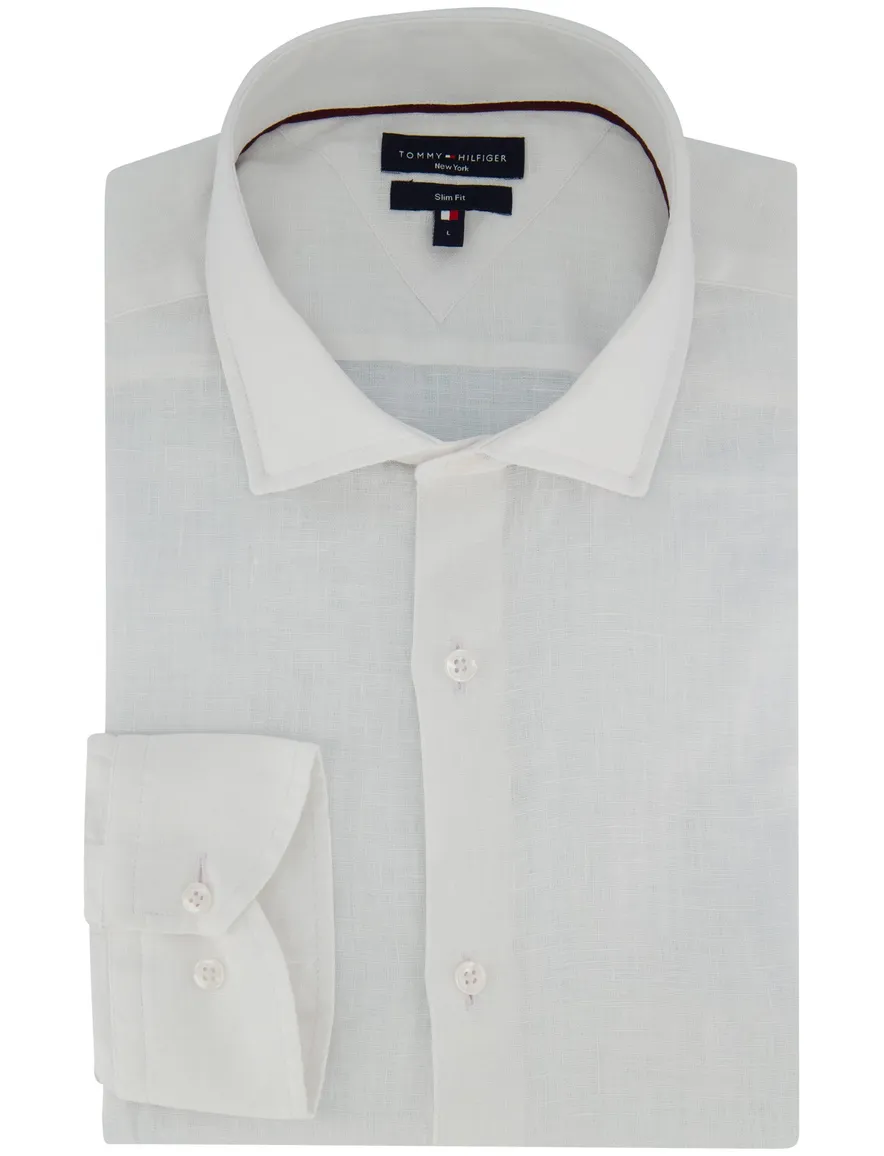 Tommy Hilfiger overhemd wit linnen
