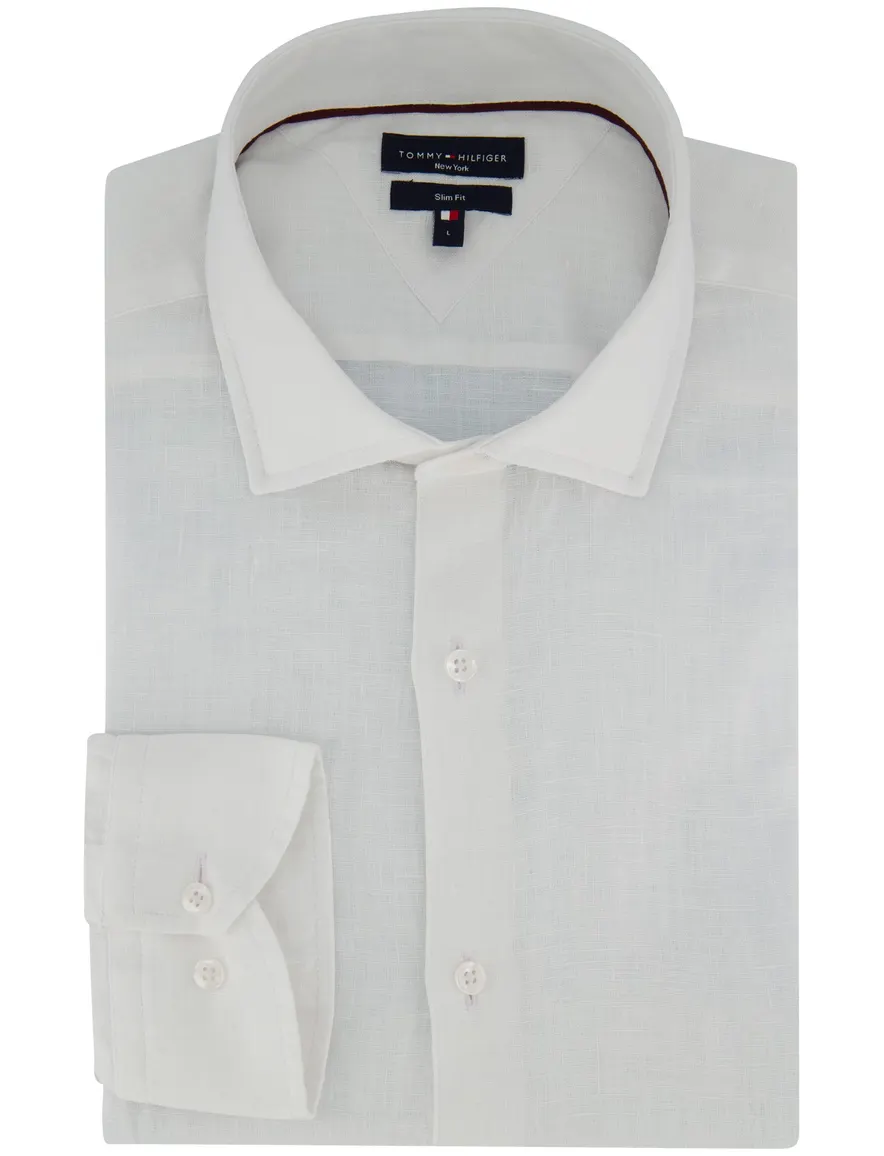Tommy Hilfiger overhemd wit linnen