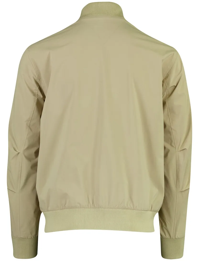 zomerjas Tommy Hilfiger beige waterafstotend normale fit rits