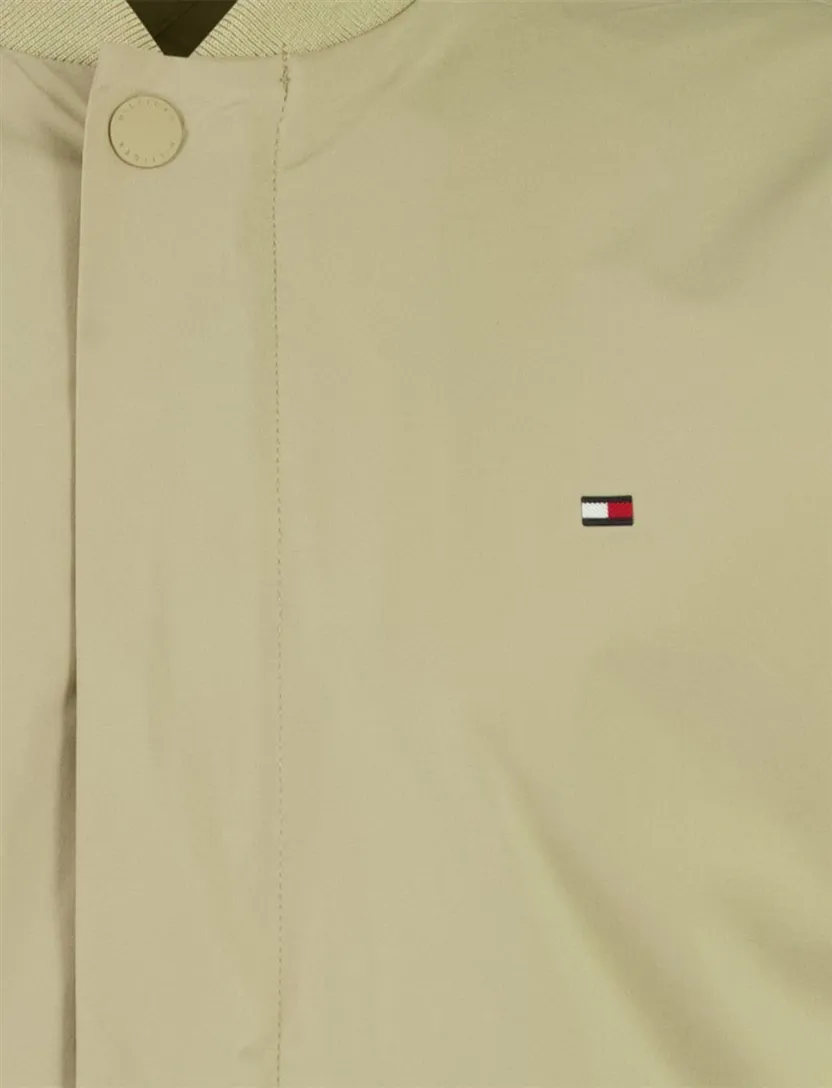zomerjas Tommy Hilfiger beige waterafstotend normale fit rits