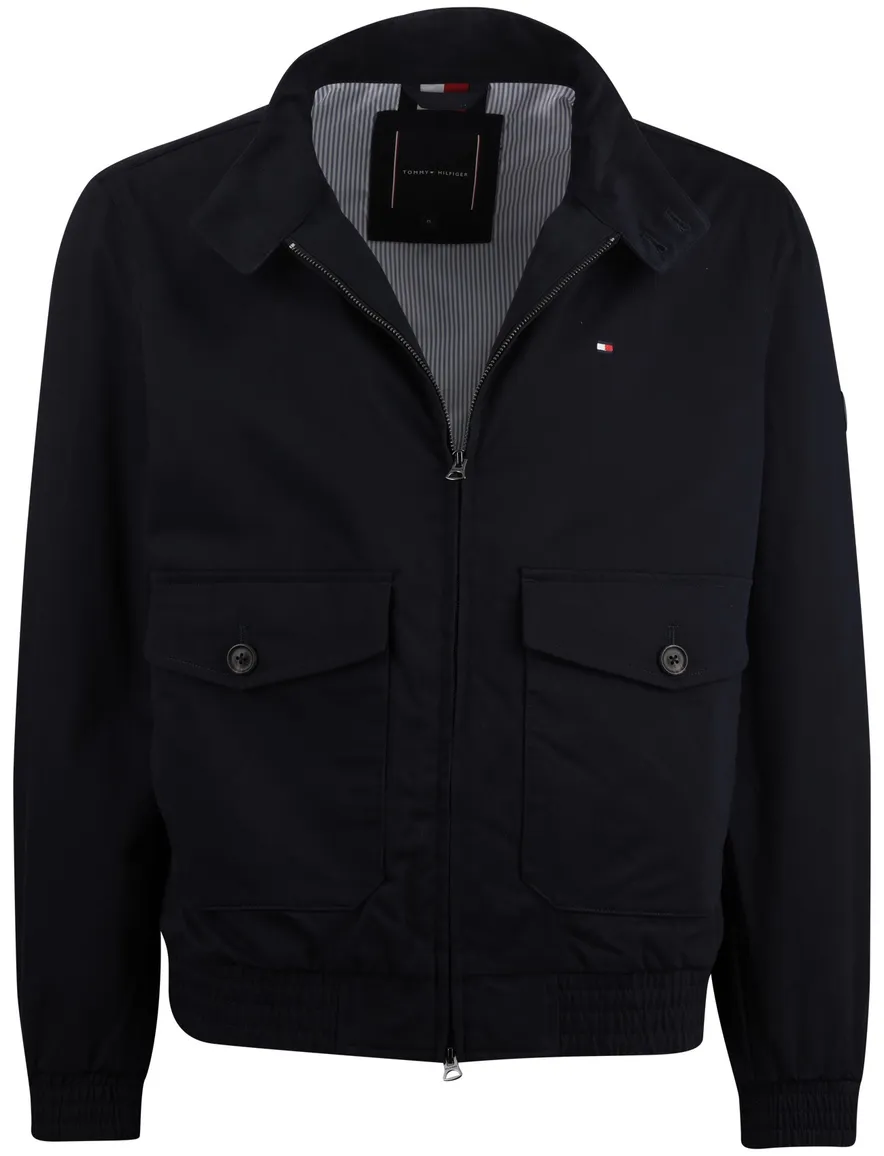Tommy Hilfiger zomerjas donkerblauw klepzakken