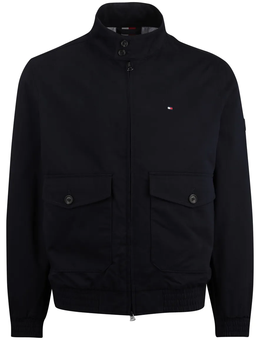 Tommy Hilfiger zomerjas donkerblauw klepzakken