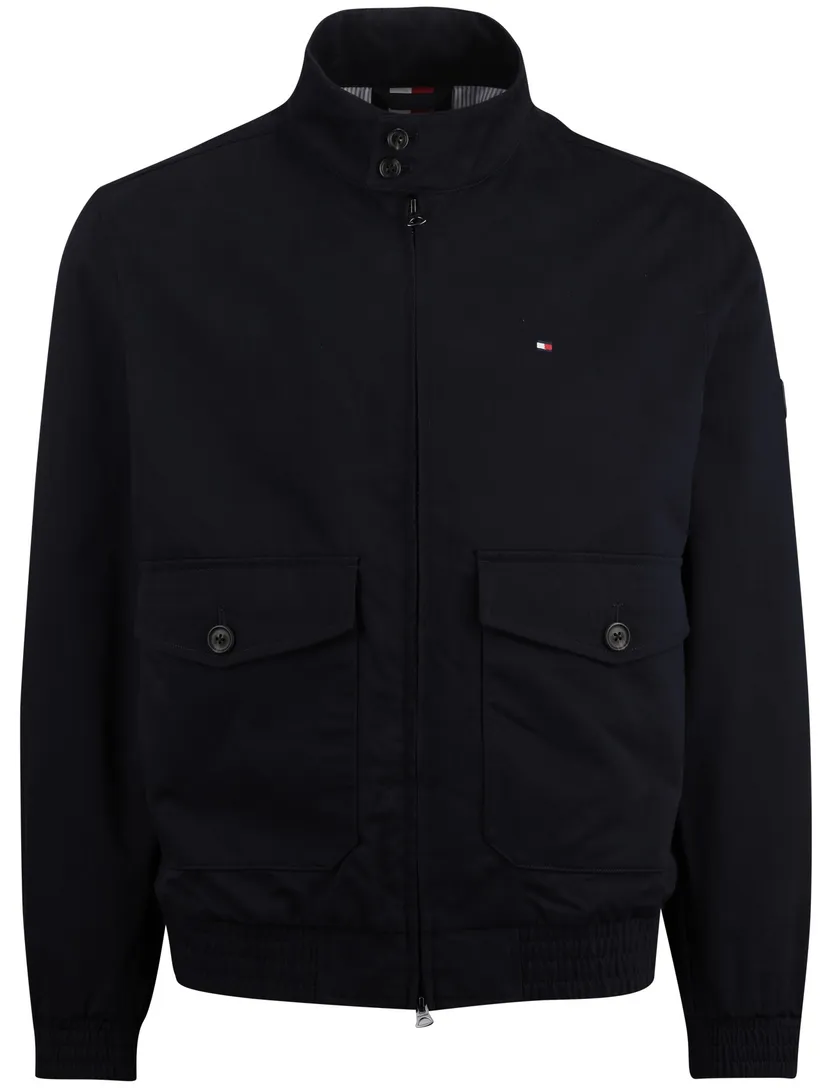 zomerjas Tommy Hilfiger donkerblauw normale fit klepzakken