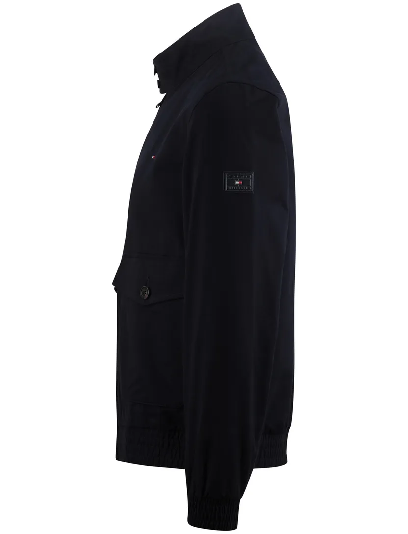 zomerjas Tommy Hilfiger donkerblauw normale fit klepzakken