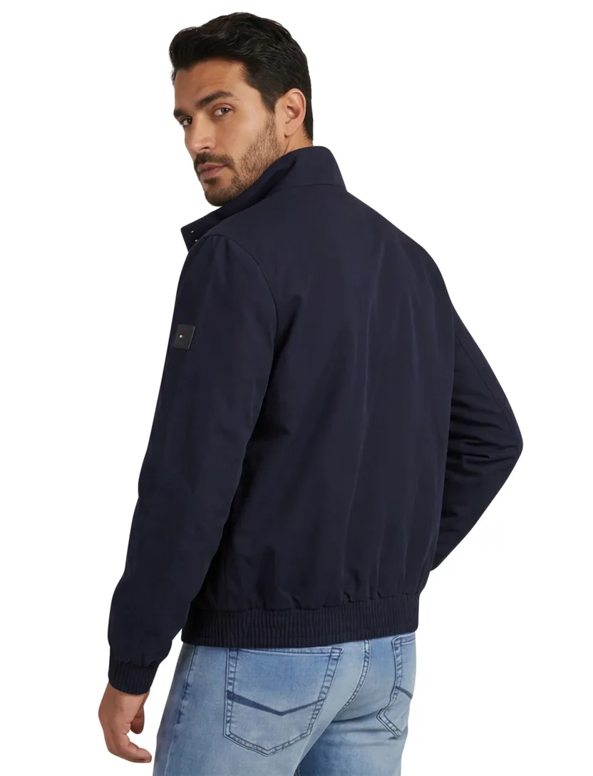 zomerjas Tommy Hilfiger donkerblauw normale fit klepzakken