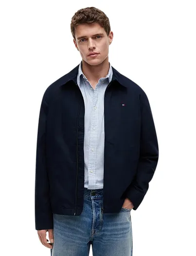 Tommy Hilfiger Donkerblauw windjack Tommy Hilfiger zonder capuchon