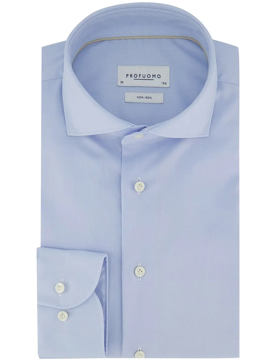 Profuomo lichtblauw overhemd slim f