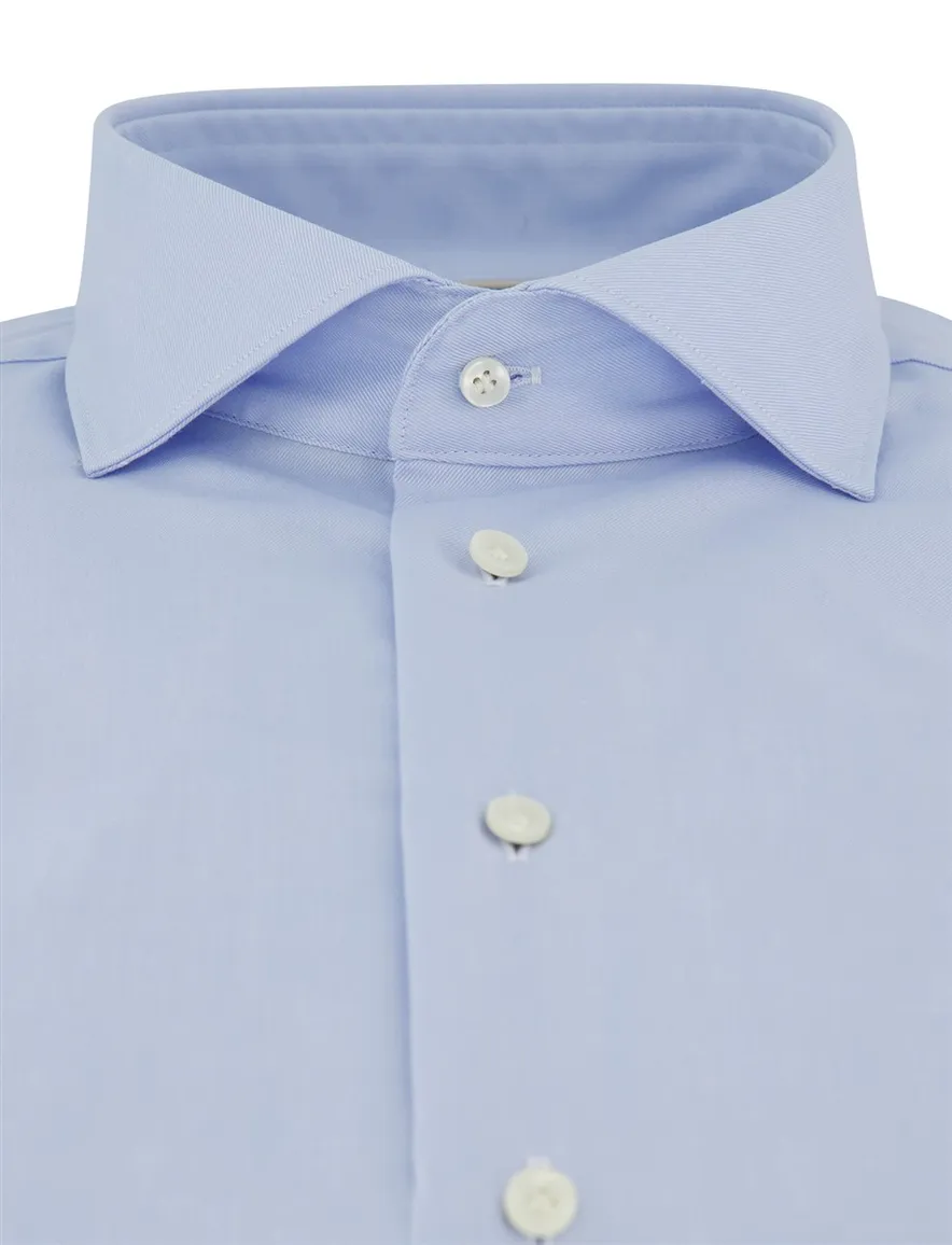 Profuomo overhemd Slim Fit lichtblauw effen strijkvrij