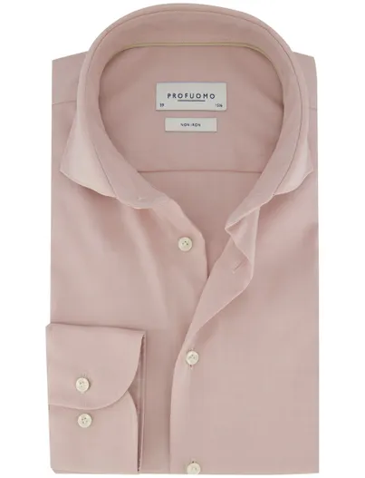 Profuomo Slim Fit Profuomo overhemd roze effen