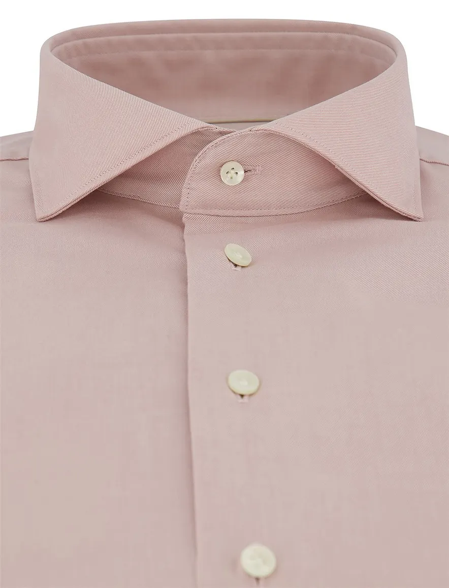 Profuomo overhemd roze strijkvrij