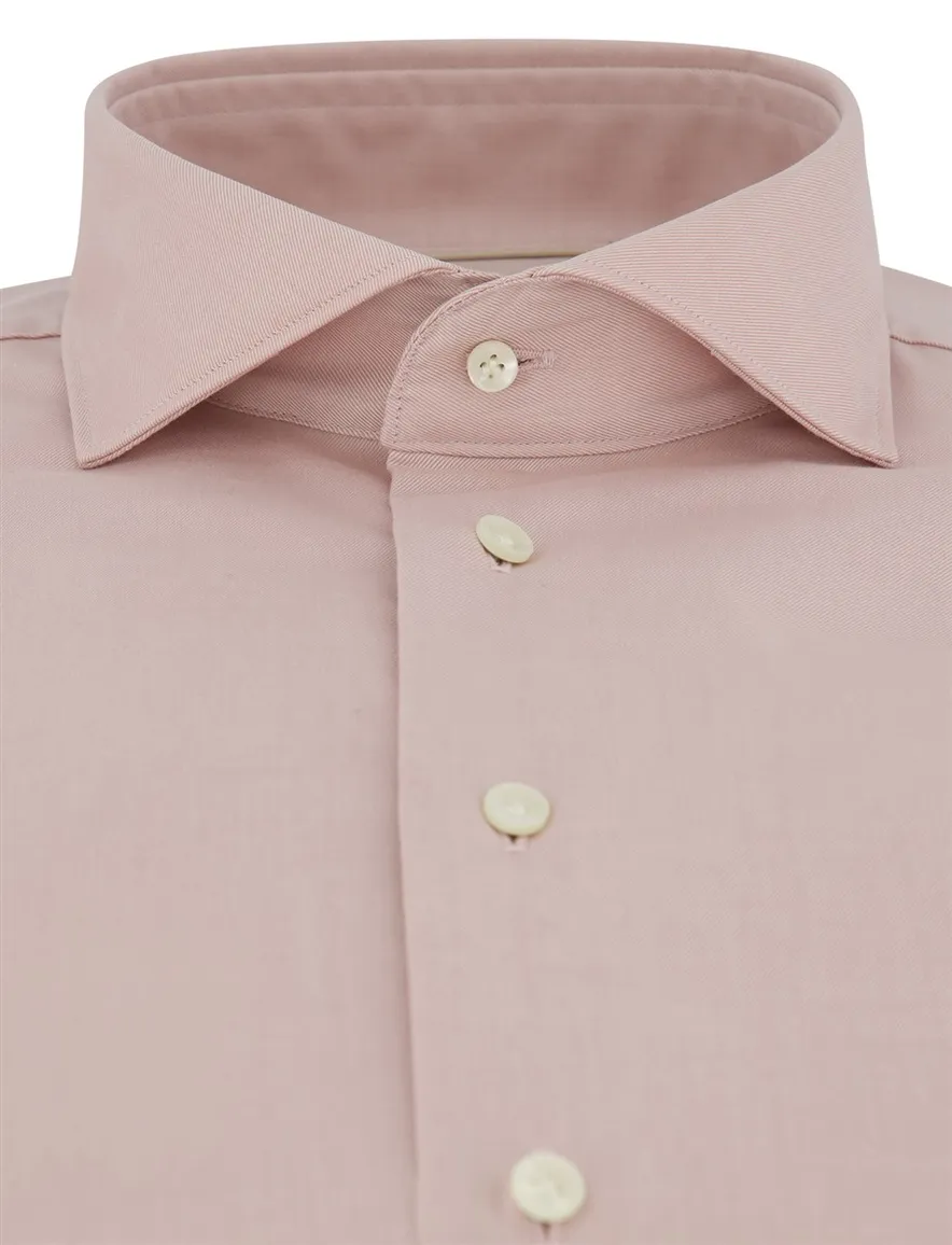 Profuomo overhemd Slim Fit roze effen strijkvrij