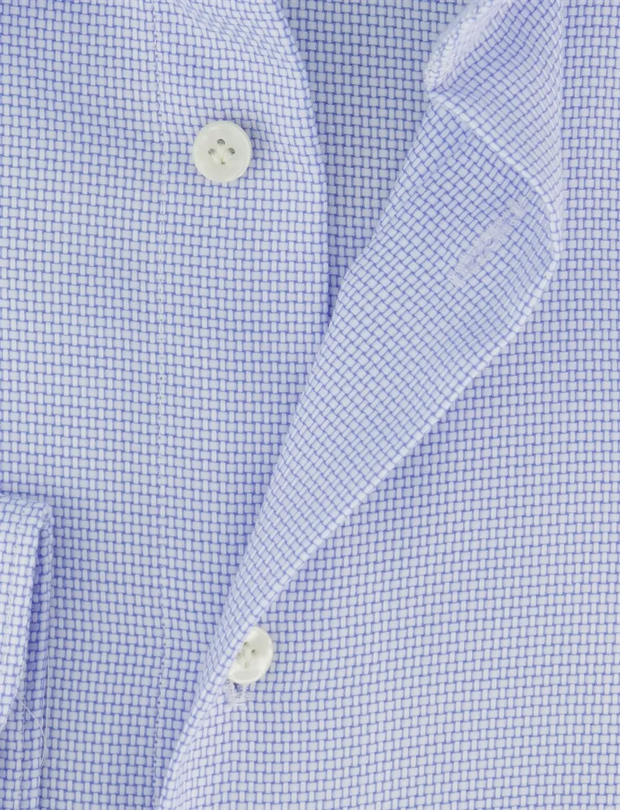 Overhemd Profuomo Slim Fit lichtblauw structuur