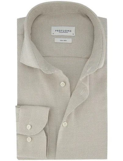 Profuomo business overhemd Profuomo beige