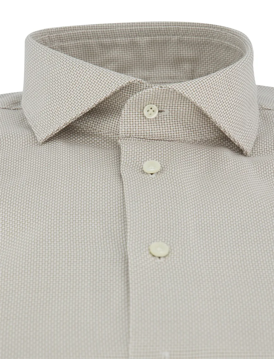 business overhemd beige Profuomo