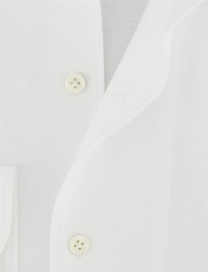 Profuomo overhemd wit japanse knitted