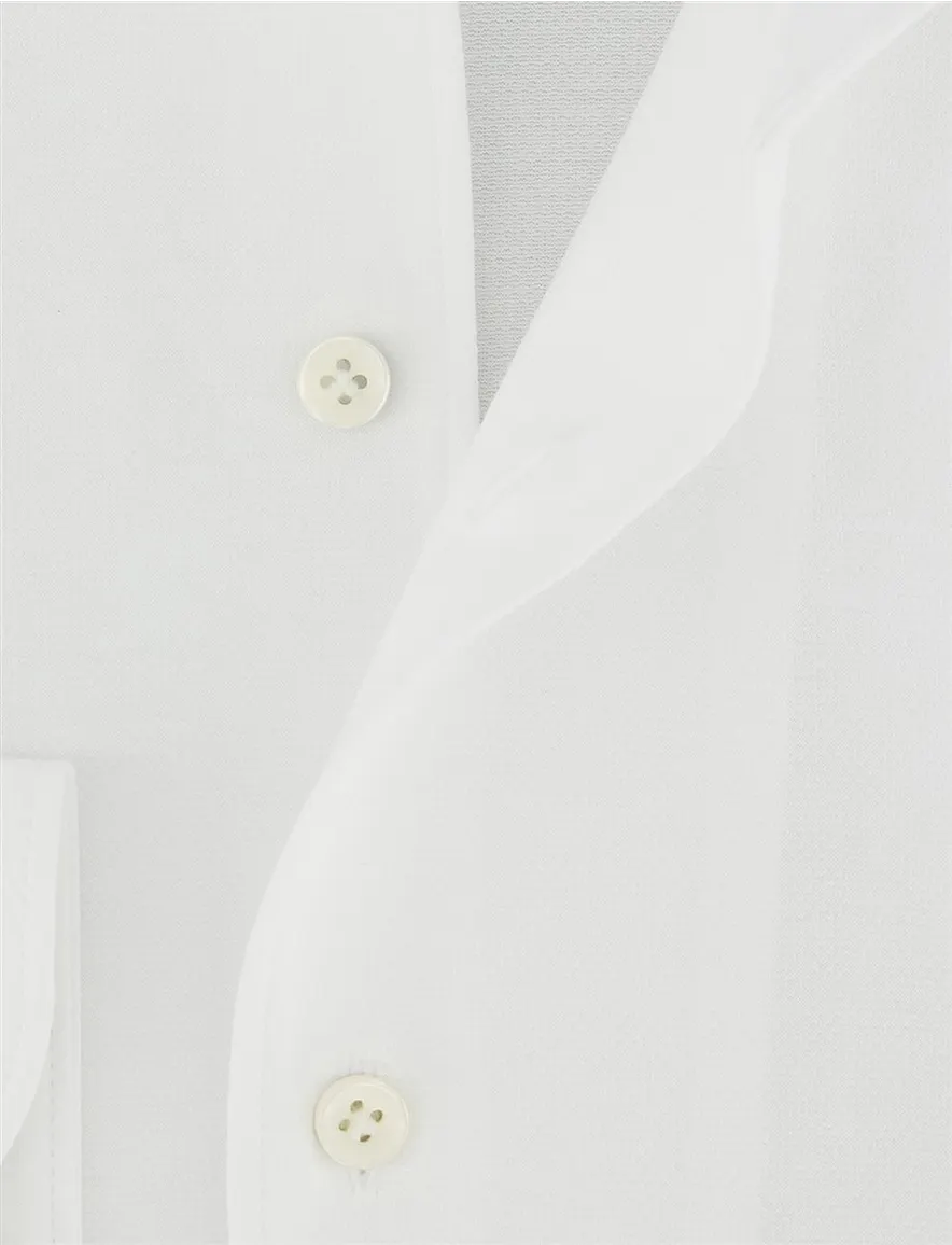 Profuomo overhemd wit japanse knitted