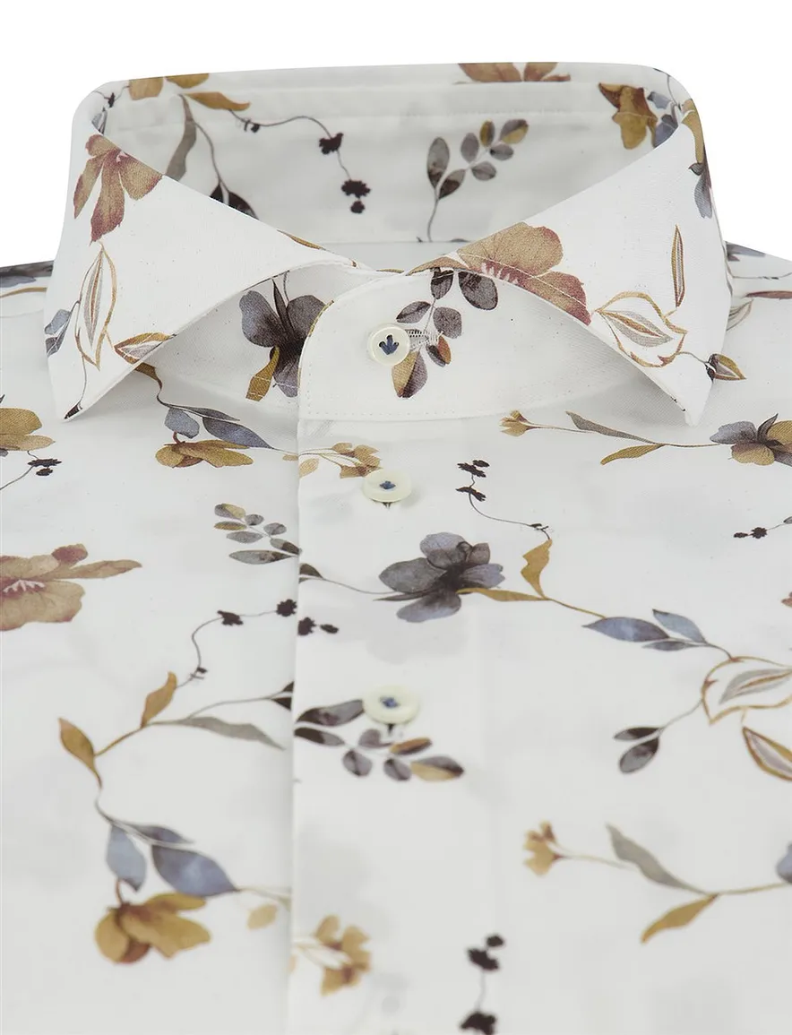 Profuomo overhemd slim fit bloemen