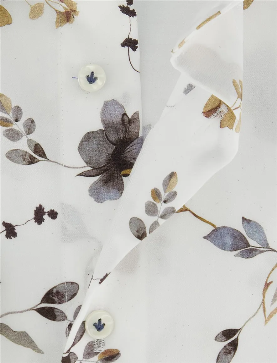 Profuomo overhemd slim fit bloemen