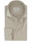 Overhemd Profuomo Slim Fit beige mouwlengte 7 katoen