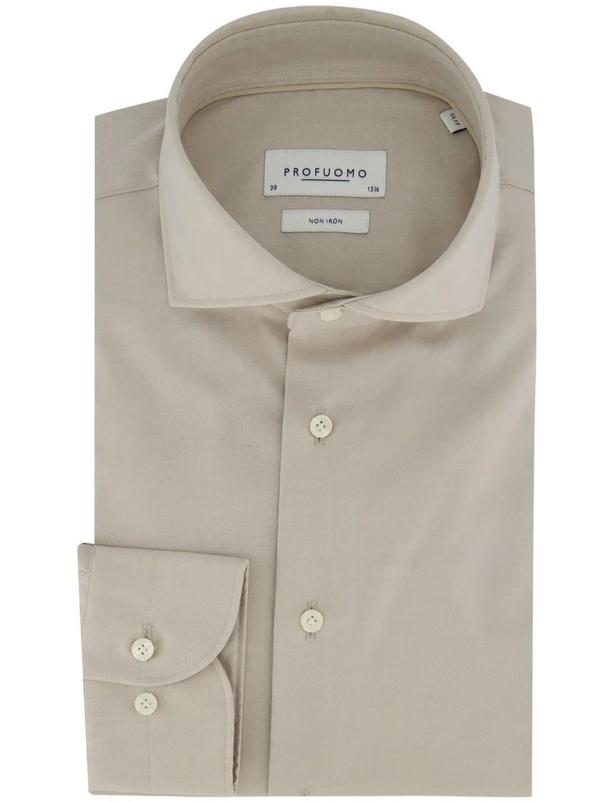 Profuomo overhemd beige ml7