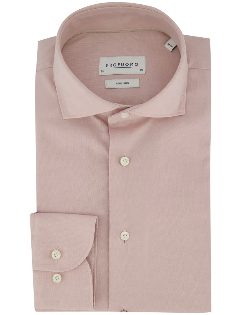 Roze overhemd Profuomo Slim Fit mouwlengte 7