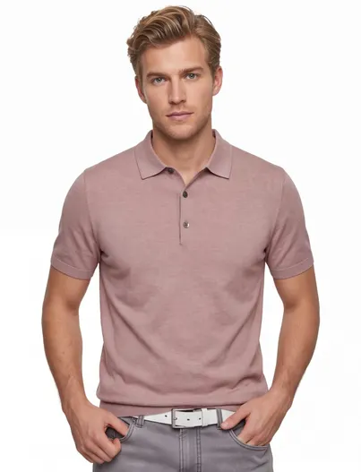Profuomo Poloshirt Profuomo roze lyocell