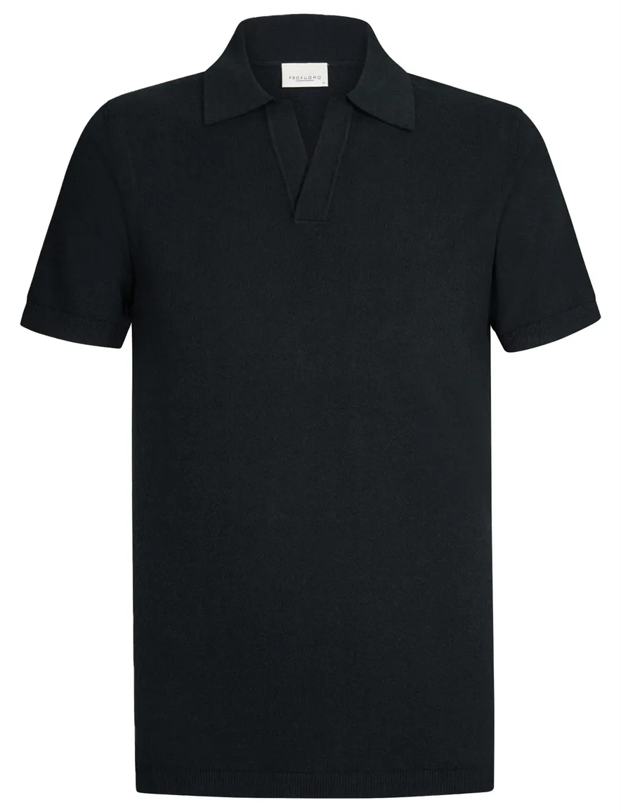 Profuomo poloshirt navy v-hals