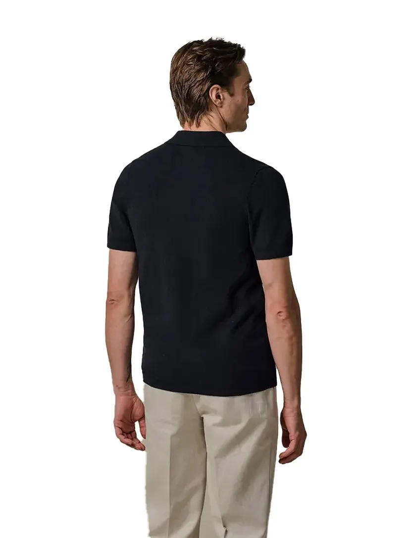 Poloshirt Profuomo navy v-hals