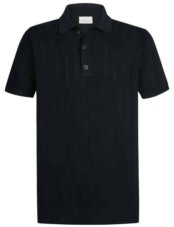 Profuomo Poloshirt Donkerblauw