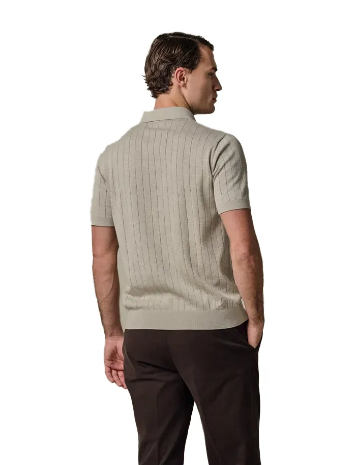 Profuomo polo met rits beige