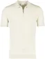Creme profuomo polo met rits normale fit