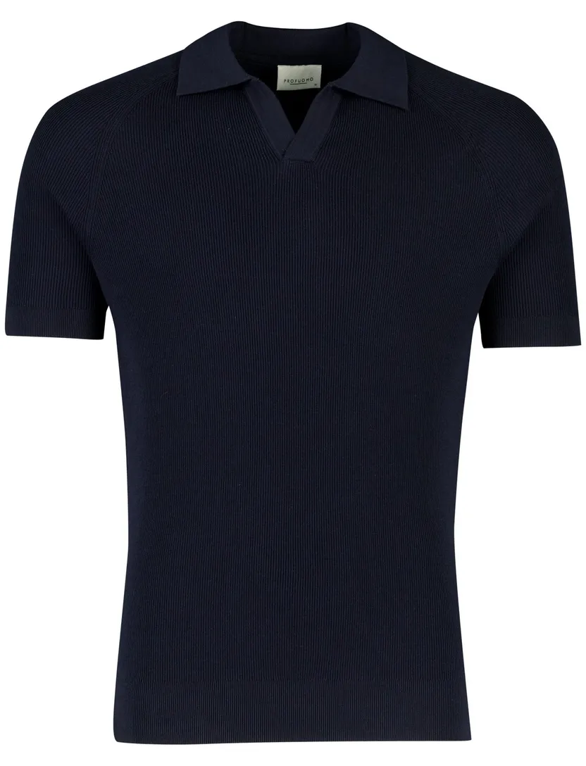Poloshirt profuomo normale fit donkerblauw