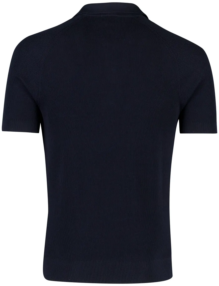 Donkerblauwe polo Profuomo normale fit knitted